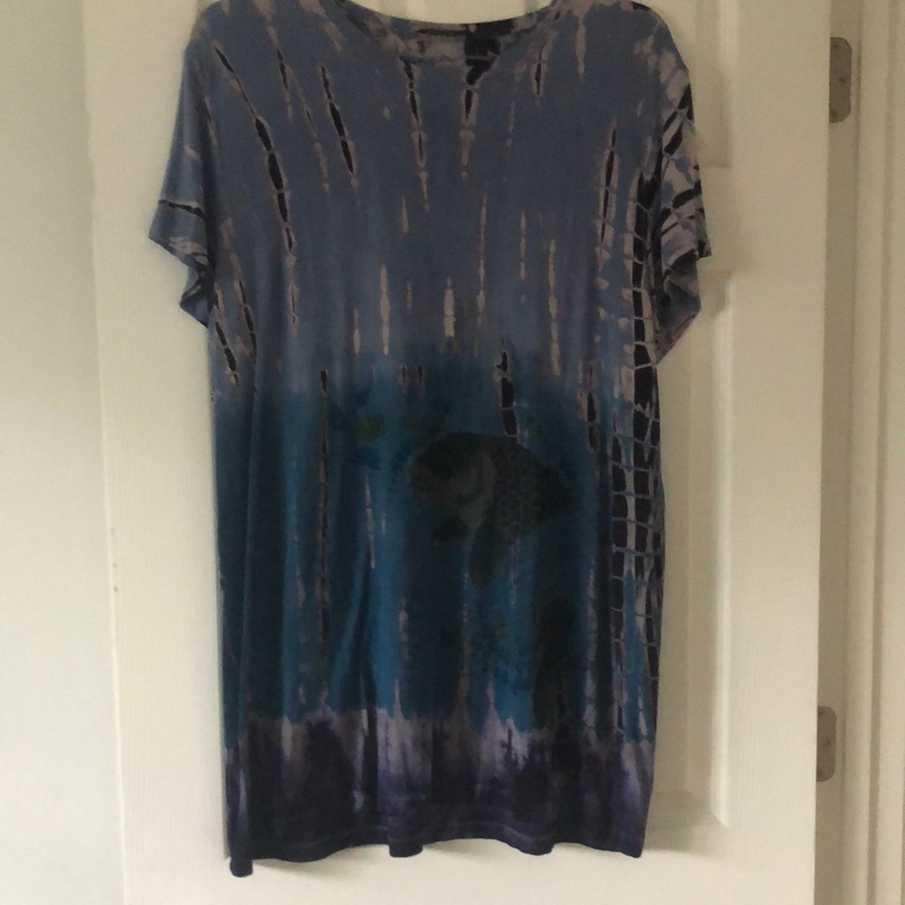 Citron Comfy Short Sleeve Long Tunic 1X